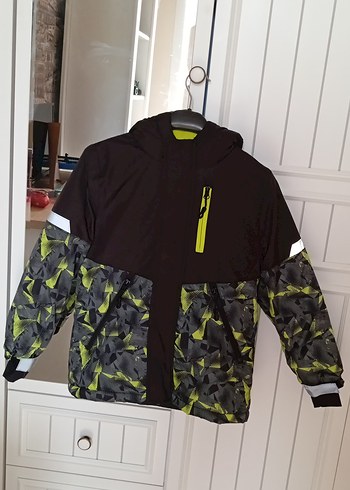 Erkek Çocuk Siyah Desenli Fermuarlı mont - Görsel 9