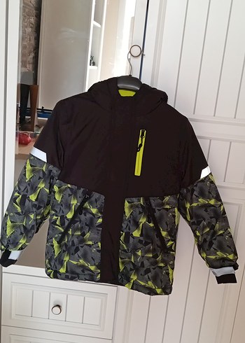 Erkek Çocuk Siyah Desenli Fermuarlı mont - Görsel 8