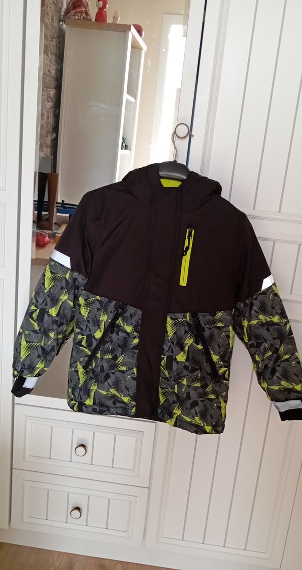 Erkek Çocuk Siyah Desenli Fermuarlı mont - Görsel 5