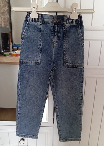 Erkek Çocuk Mavi Bol Kesim Kot Pantolon - Görsel 4