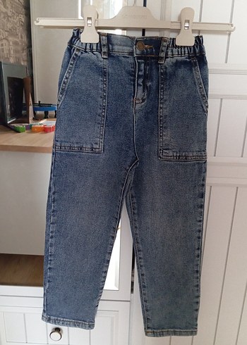 Erkek Çocuk Mavi Bol Kesim Kot Pantolon - Görsel 6