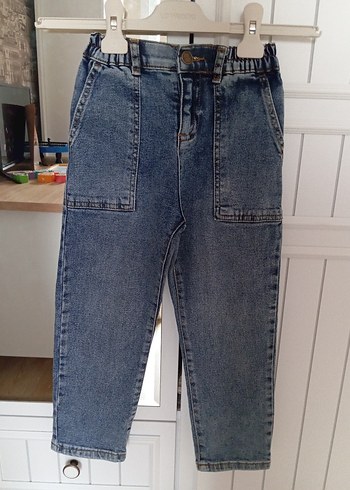 Erkek Çocuk Mavi Bol Kesim Kot Pantolon - Görsel 8