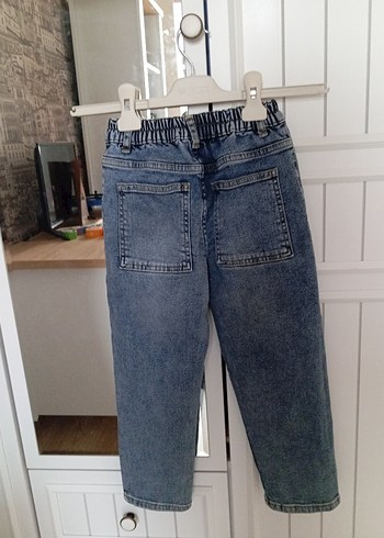 Erkek Çocuk Mavi Bol Kesim Kot Pantolon - Görsel 13