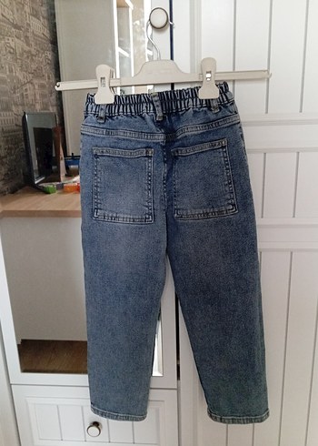 Erkek Çocuk Mavi Bol Kesim Kot Pantolon - Görsel 11