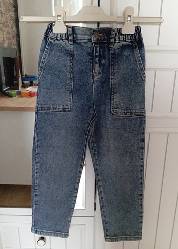 Erkek Çocuk Mavi Bol Kesim Kot Pantolon - Görsel 2