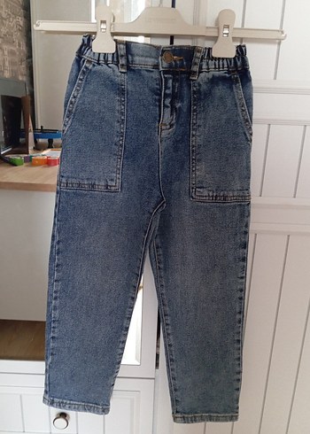 Erkek Çocuk Mavi Bol Kesim Kot Pantolon - Görsel 7