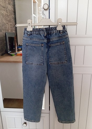 Erkek Çocuk Mavi Bol Kesim Kot Pantolon - Görsel 10