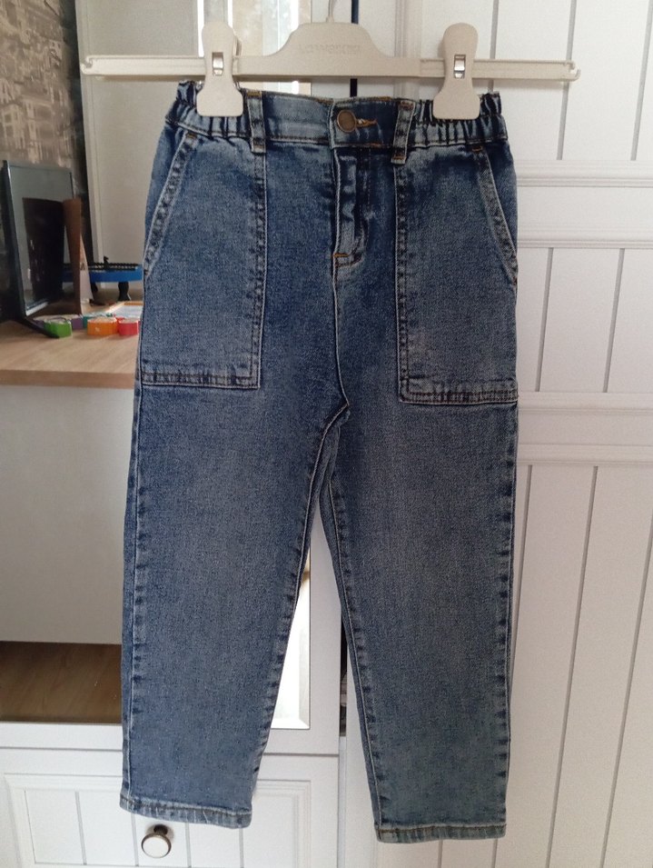 Erkek Çocuk Mavi Bol Kesim Kot Pantolon - Görsel 3