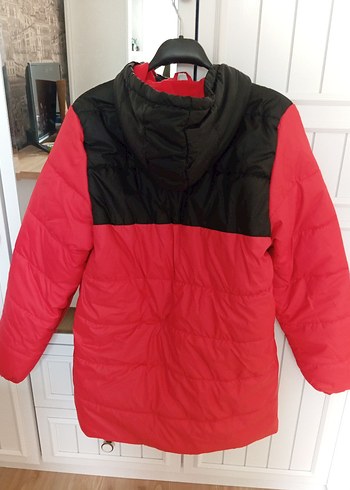 Kırmızı Siyah Fermuarlı Erkek çocuk Mont - Görsel 10