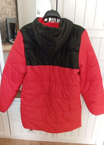 Kırmızı Siyah Fermuarlı Erkek çocuk Mont - Görsel 11