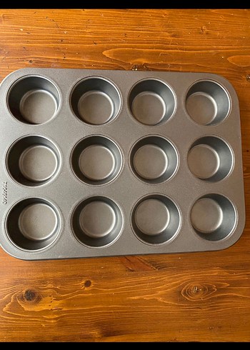 12'li Muffin Kalıbı, Gri-Bej