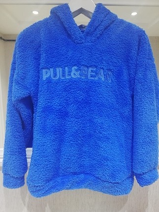 Pull & Bear Baskılı Peluş Kapüşonlu Bayan Sweatshirt