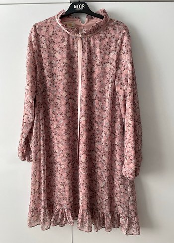 Pembe Bohem Uzun Kollu Midi Tunik - Görsel 2