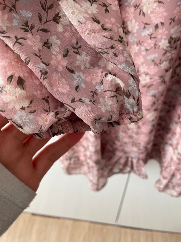 Pembe Bohem Uzun Kollu Midi Tunik - Görsel 4