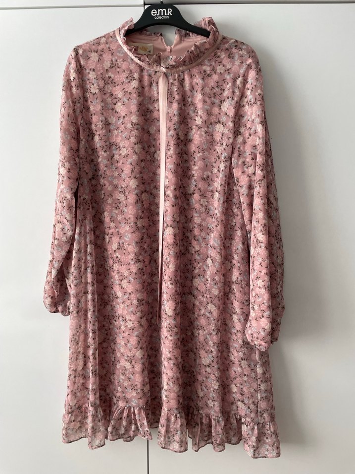 Pembe Bohem Uzun Kollu Midi Tunik - Görsel 2