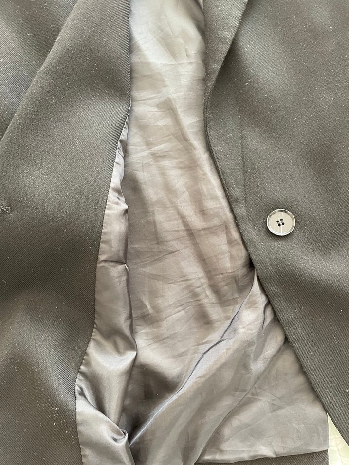 Düğmeli Siyah Midi Kadın Ceket - Görsel 2