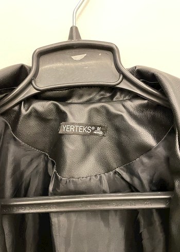 Kemerli Siyah Deri Biker Ceket - Görsel 4