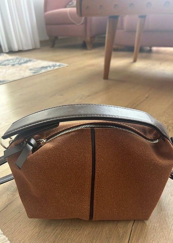 Süet El ve Çapraz Kadın Çanta - Görsel 4