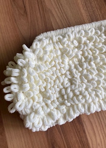 Beyaz Pastel El Çantası Astarlı - Görsel 2