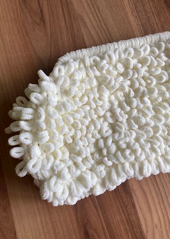 Beyaz Pastel El Çantası Astarlı - Görsel 3