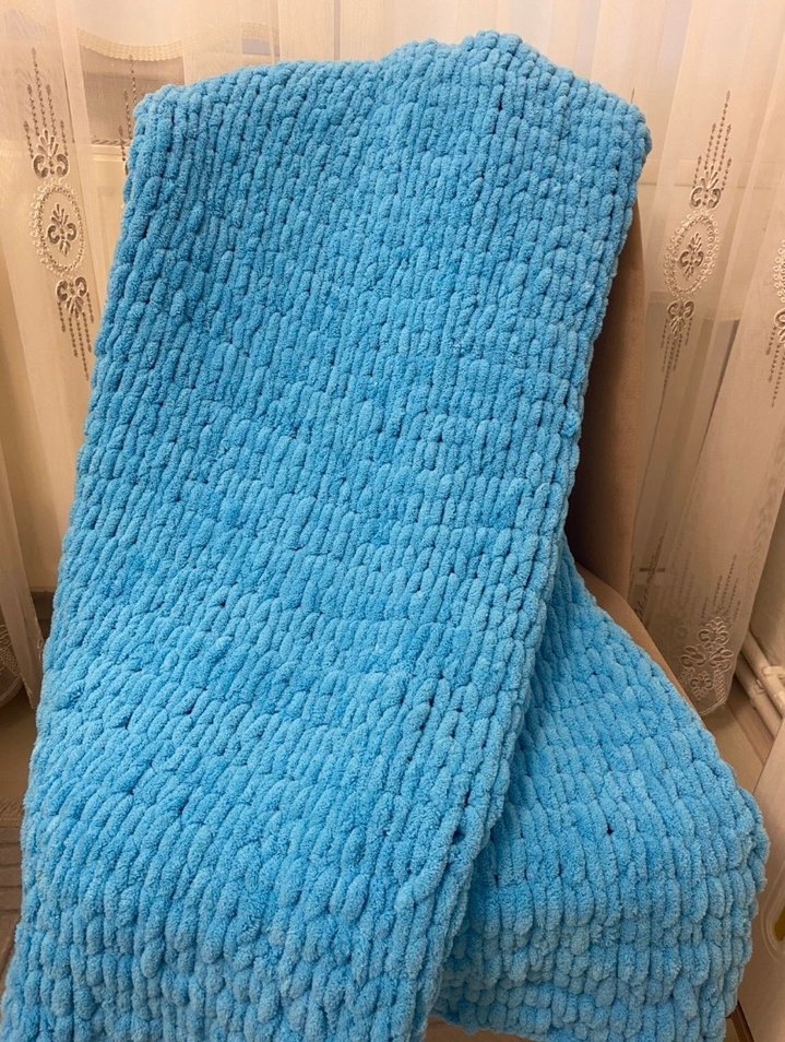 Mavi bebek battaniyesi - Görsel 2