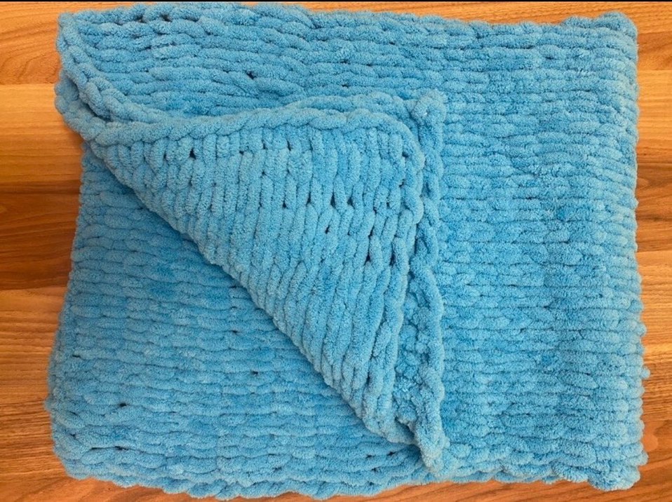 Mavi bebek battaniyesi - Görsel 4