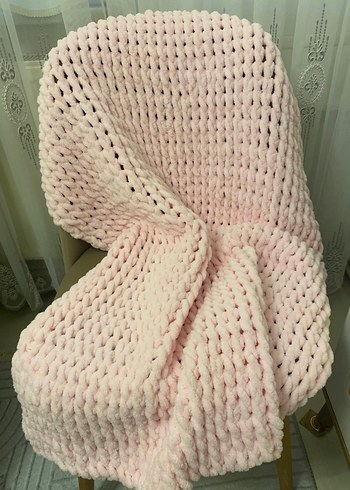 Pembe Örgü Çocuk Battaniyesi - Görsel 4