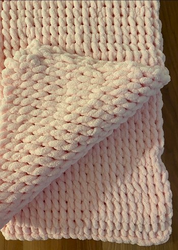 Pembe Örgü Çocuk Battaniyesi - Görsel 2
