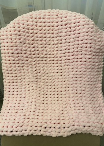 Pembe Örgü Çocuk Battaniyesi - Görsel 3