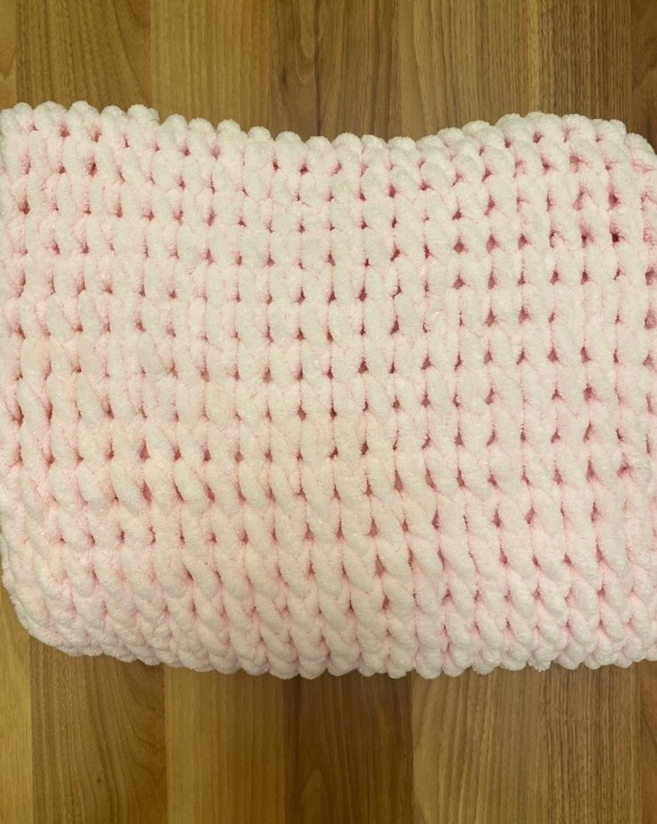 Pembe Örgü Çocuk Battaniyesi - Görsel 5