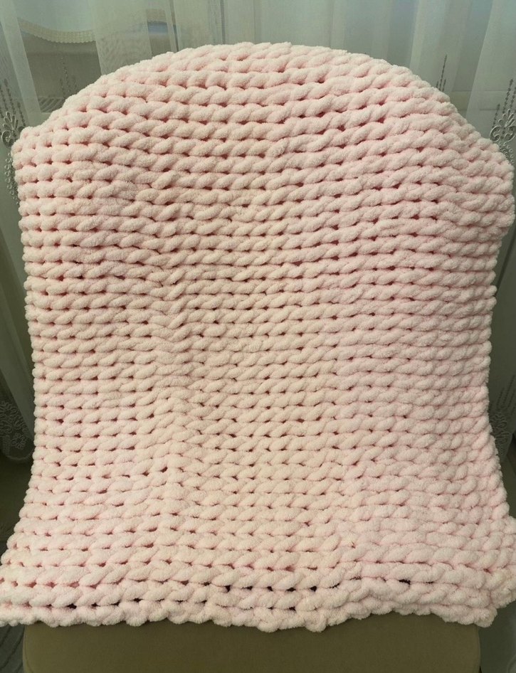 Pembe Örgü Çocuk Battaniyesi - Görsel 3