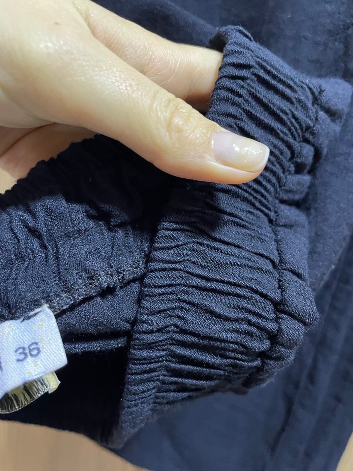 Kadın Siyah Keten Pantolon - Görsel 3