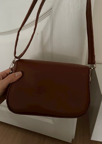 Kahverengi Deri Kemerli Kadın Çanta - Görsel 4