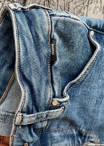 Kadın Mavi Denim Normal Boy Jean - Görsel 5