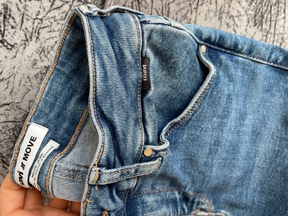 Kadın Mavi Denim Normal Boy Jean - Görsel 5