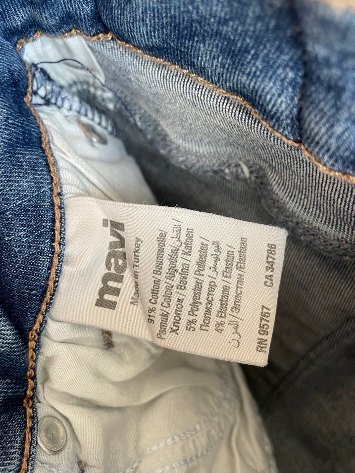 Kadın Mavi Denim Normal Boy Jean - Görsel 4