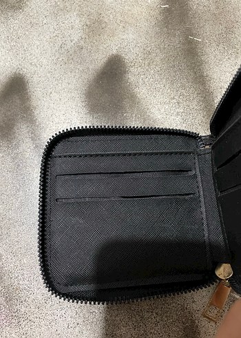 Deri Siyah Kadın Fermuarlı Cüzdan - Görsel 4