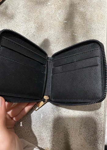 Deri Siyah Kadın Fermuarlı Cüzdan - Görsel 3
