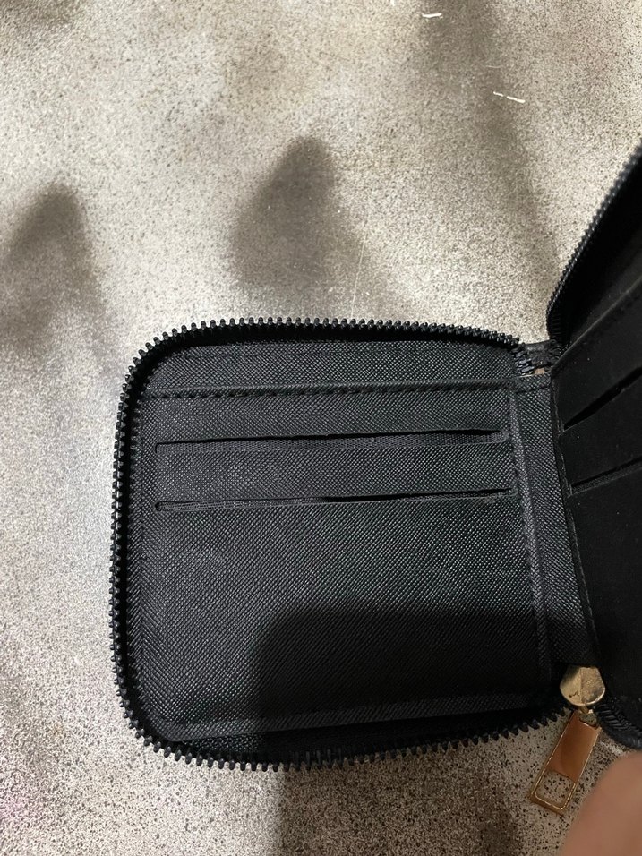 Deri Siyah Kadın Fermuarlı Cüzdan - Görsel 4
