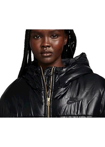 Nike Siyah Puffer Mont Parlak - Görsel 3