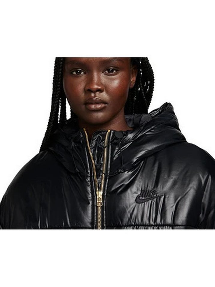 Nike Siyah Puffer Mont Parlak - Görsel 3