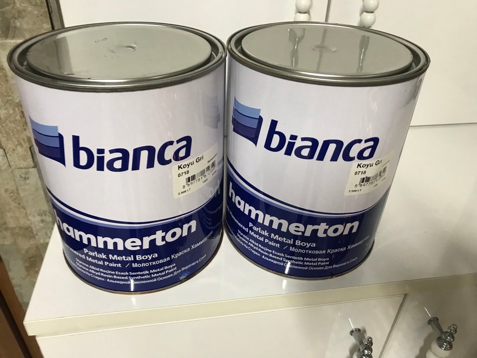 Koyu Gri Toz Boya 2.5 L metal parlak boya - Görsel 2