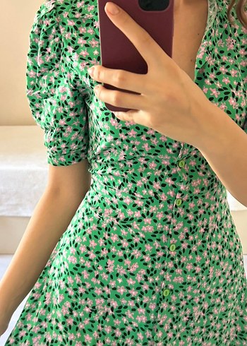 Yeşil Midi Elbise - Görsel 2