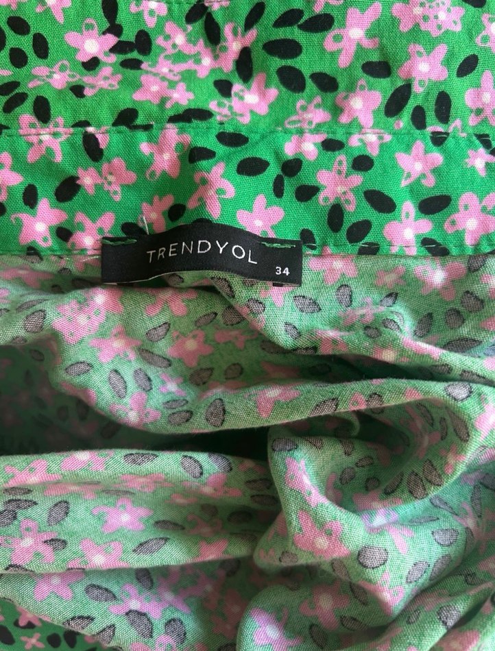 Yeşil Midi Elbise - Görsel 4