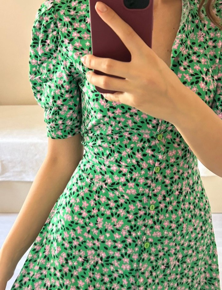 Yeşil Midi Elbise - Görsel 2