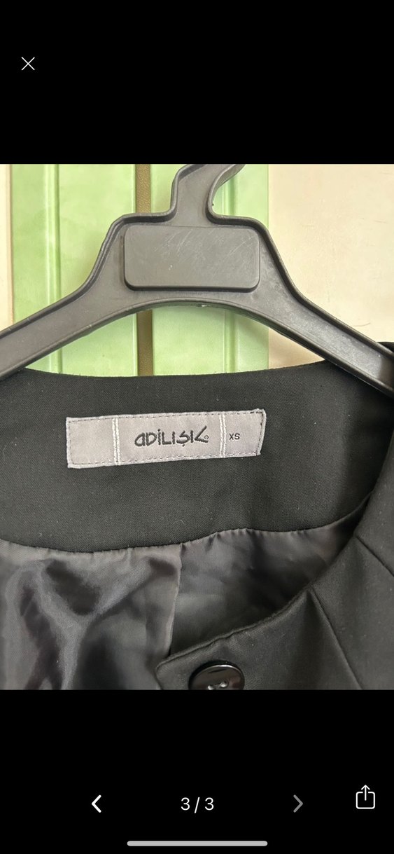 Siyah Düğmeli Kadın Blazer Ceket - Görsel 3