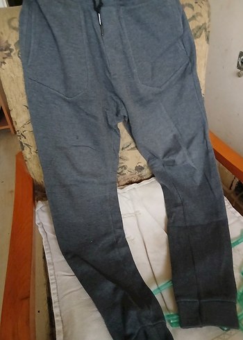 Gri Rahat Kesim Fermuarlı Erkek Eşofman Altı - Görsel 3