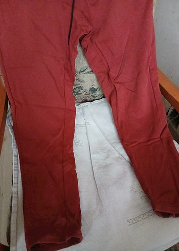 Erkek Kırmızı Rahat Kesim Eşofman Altı - Görsel 3