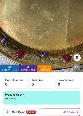 Gerçek bakır tepsi - Görsel 3