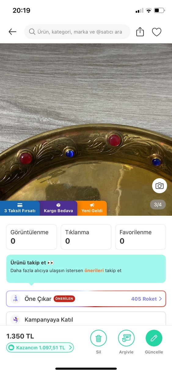 Gerçek bakır tepsi - Görsel 2